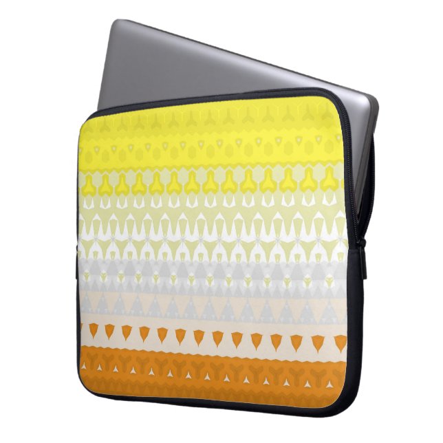 Boho Geometrische Funky Abstracte Maverique Pride  Laptop Sleeve (Voorkant Links)