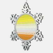 Boho Geometrische Funky Abstracte Maverique Pride  Tin Sneeuwvlok Ornament (Rechts)