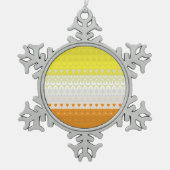 Boho Geometrische Funky Abstracte Maverique Pride  Tin Sneeuwvlok Ornament (Voorkant)