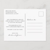 Boho Geometrische Gouden Lijst Groenelementen Save Aankondigingskaart (Achterkant)