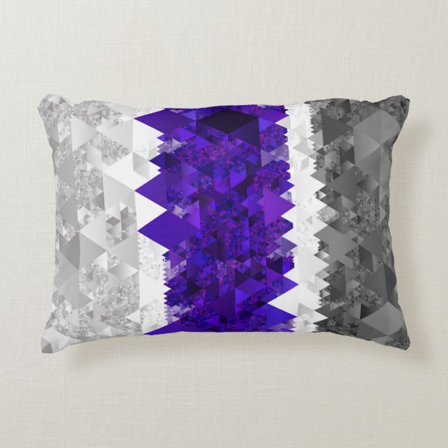 Boho Geometrische Mod Retro Greygender Pride Vlag Accent Kussen (Voorkant)