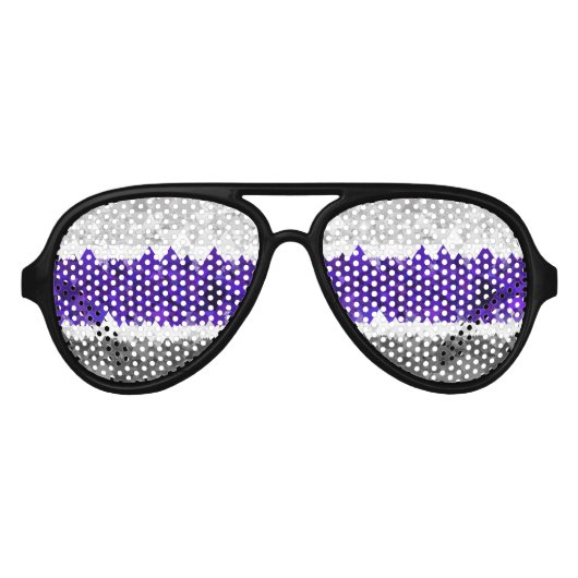 Boho Geometrische Mod Retro Greygender Pride Vlag Aviator Zonnebril (Voorkant)