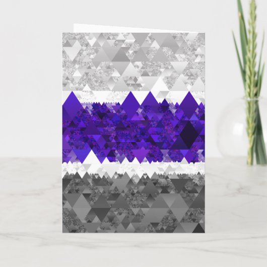 Boho Geometrische Mod Retro Greygender Pride Vlag Bedankkaart (Achterkant)