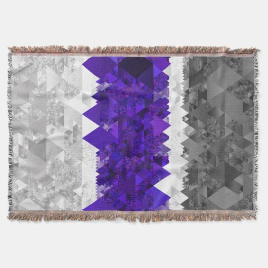 Boho Geometrische Mod Retro Greygender Pride Vlag Deken (Voorkant)