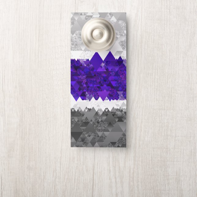 Boho Geometrische Mod Retro Greygender Pride Vlag Deurhanger (Op knop)