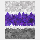Boho Geometrische Mod Retro Greygender Pride Vlag Fleece Deken (Voorkant)
