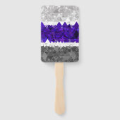 Boho Geometrische Mod Retro Greygender Pride Vlag Handwaaier (Achterkant)