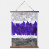 Boho Geometrische Mod Retro Greygender Pride Vlag Hangend Wandkleed (Voorkant 3)