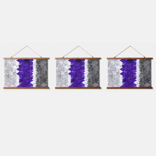 Boho Geometrische Mod Retro Greygender Pride Vlag Hangend Wandkleed (Driedubbel)