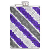 Boho Geometrische Mod Retro Greygender Pride Vlag Heupfles (Voorkant)