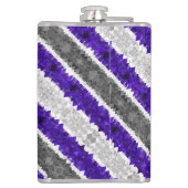 Boho Geometrische Mod Retro Greygender Pride Vlag Heupfles (Achterkant)