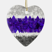 Boho Geometrische Mod Retro Greygender Pride Vlag Keramisch Ornament (Rechts)