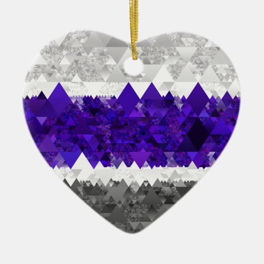 Boho Geometrische Mod Retro Greygender Pride Vlag Keramisch Ornament (Voorkant)