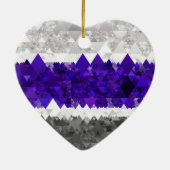 Boho Geometrische Mod Retro Greygender Pride Vlag Keramisch Ornament (Achterkant)