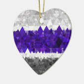 Boho Geometrische Mod Retro Greygender Pride Vlag Keramisch Ornament (Links)