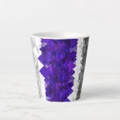 Boho Geometrische Mod Retro Greygender Pride Vlag Latte Mok (Voorkant)