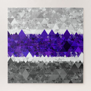 Boho Geometrische Mod Retro Greygender Pride Vlag Legpuzzel