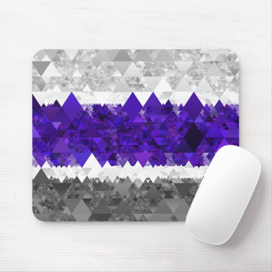 Boho Geometrische Mod Retro Greygender Pride Vlag Muismat (Met muis)