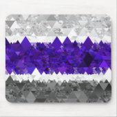 Boho Geometrische Mod Retro Greygender Pride Vlag Muismat (Voorkant)