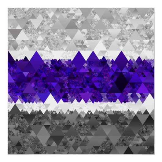 Boho Geometrische Mod Retro Greygender Pride Vlag Perfect Poster (Voorkant)