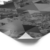 Boho Geometrische Mod Retro Greygender Pride Vlag Perfect Poster (Hoek)