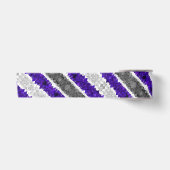 Boho Geometrische Mod Retro Greygender Pride Vlag Satijnen Lint (Voorkant)