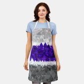 Boho Geometrische Mod Retro Greygender Pride Vlag Schort (Gedragen)
