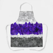 Boho Geometrische Mod Retro Greygender Pride Vlag Schort (Voorkant)