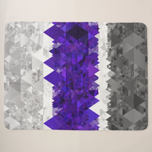 Boho Geometrische Mod Retro Greygender Pride Vlag Sherpa Deken (Voorkant (horizontaal))