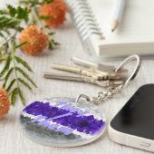 Boho Geometrische Mod Retro Greygender Pride Vlag Sleutelhanger (Voorkant Rechts)