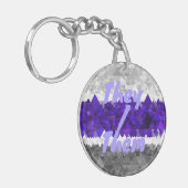 Boho Geometrische Mod Retro Greygender Pride Vlag Sleutelhanger (Voorkant Links)