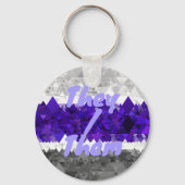 Boho Geometrische Mod Retro Greygender Pride Vlag Sleutelhanger (Achterkant)