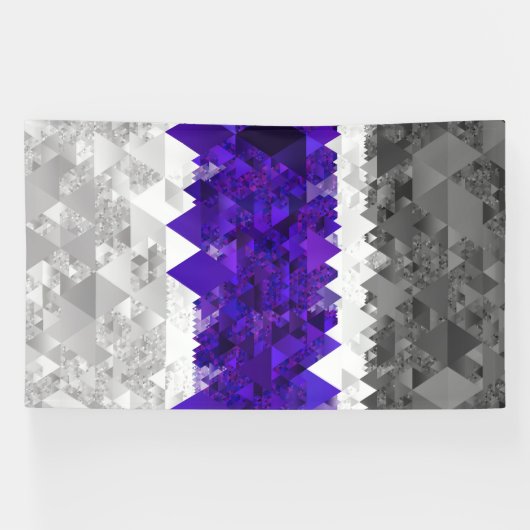 Boho Geometrische Mod Retro Greygender Pride Vlag Spandoek (Horizontaal)