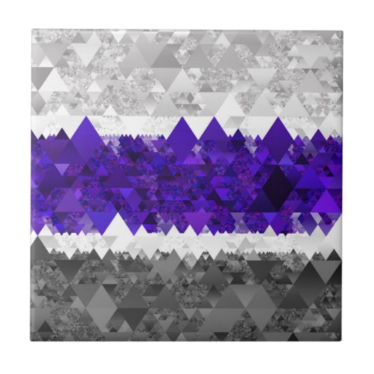 Boho Geometrische Mod Retro Greygender Pride Vlag Tegeltje (Voorkant)