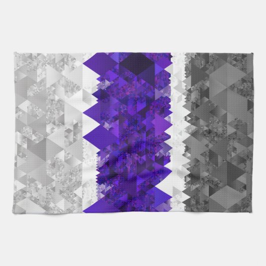 Boho Geometrische Mod Retro Greygender Pride Vlag Theedoek (Horizontaal)