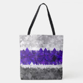 Boho Geometrische Mod Retro Greygender Pride Vlag Tote Bag (Voorkant)