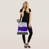 Boho Geometrische Mod Retro Greygender Pride Vlag Tote Bag (Op model)