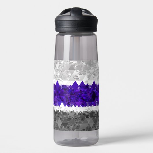 Boho Geometrische Mod Retro Greygender Pride Vlag Waterfles (Voorkant)