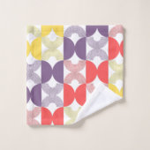 Boho geometrische moderne retro 50s kleurrijk bad handdoek (Wasdoekje)