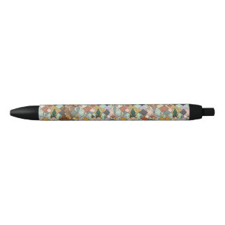 Boho Geometrische Mozaïek Douane Zwarte Afwerking  Inkt Pen