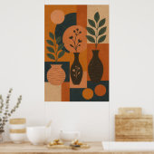Boho Geometrische Muurkunst – Abstract Minimalisti Poster (Keuken)