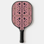 Boho Geometrische Pijl Roze Gepersonaliseerd Pickleball Paddle (Achterkant)