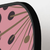 Boho Geometrische Pijl Roze Gepersonaliseerd Pickleball Paddle (Links Detail)