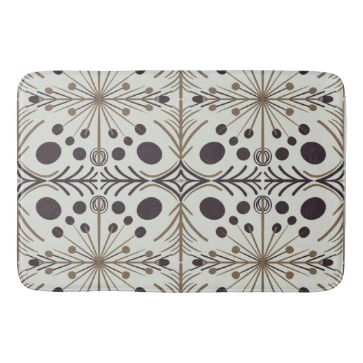Boho geometrische pijl wit patroon badmat (Voorkant)
