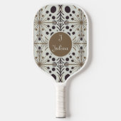 Boho geometrische pijl wit pickleball paddle (Voorkant)