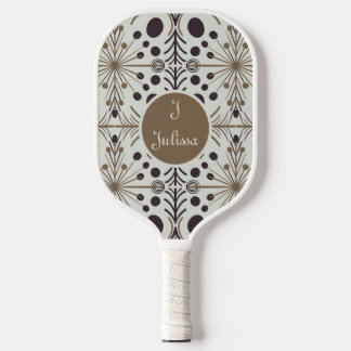 Boho geometrische pijl wit pickleball paddle