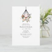 Boho geometrische terrarium bloemstuk couples douc kaart (Staand voorkant)