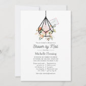 Boho geometrische terrarium bruidsdouche per post kaart (Voorkant)