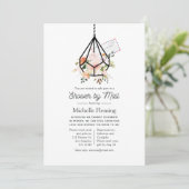 Boho geometrische terrarium bruidsdouche per post kaart (Staand voorkant)