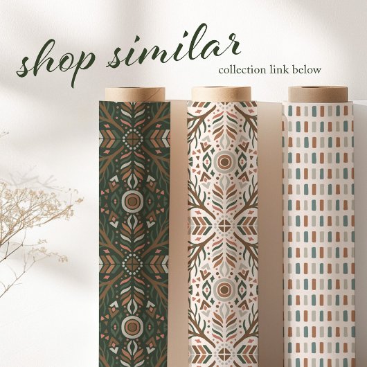 Boho geometrische volkskunst cadeaupapier